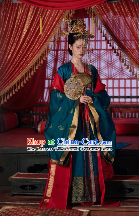 Chinese Tang Dynasty Young Beauty Hanfu Dress Xian Xia TV Series Love Between Fairy and Devil Xie Wan Qing Wedding Garment Costumes