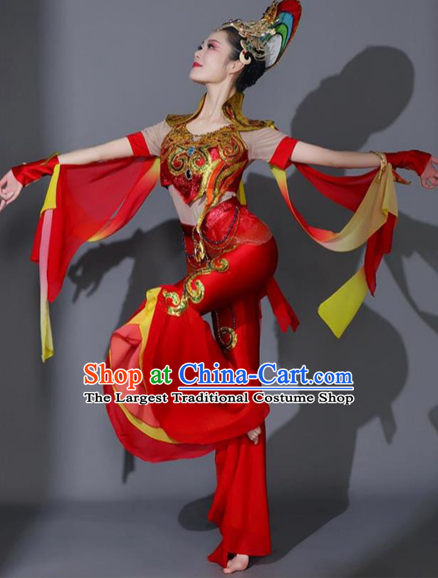 Chinese Folk Dance Dress Square dance dress women's suit golden velvet  dance performance dancing clothes Yangko Costume