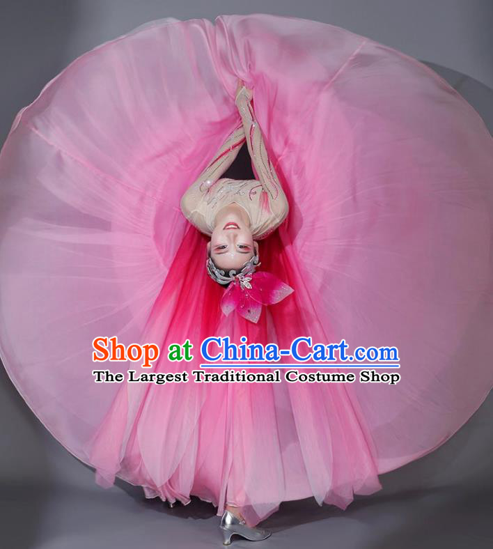 Chinese Opening Dance Pink Veil Dress Classical Dance Clothing Stage Performance Costume Modern Dance Garment