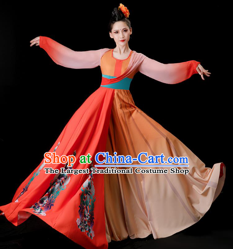 Chinese Han Tang Dance Costume Stage Performance Fashion Classical Dance Clothing Woman Solo Dance Dress
