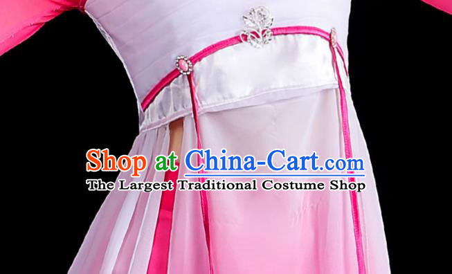 Chinese Stage Performance Pink Dress Classical Dance Clothing Umbrella Dance Fashion Han Tang Dance Costume