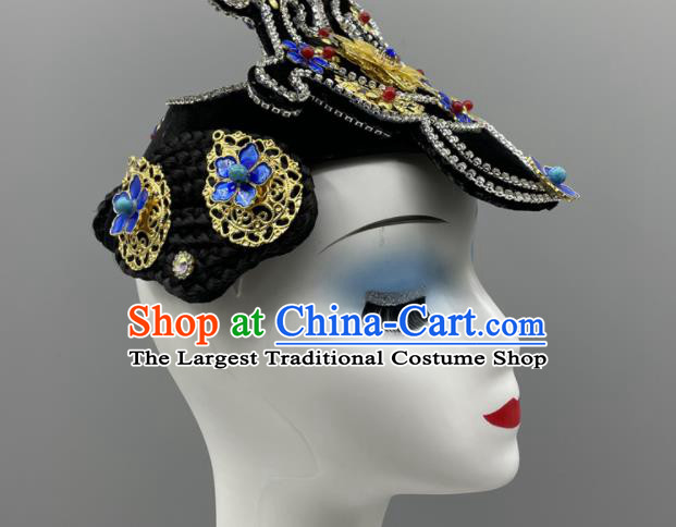 Chinese Meng Hui Gui ZI Headdress Woman Solo Dance Headpieces Classical Dance Hair Jewelries