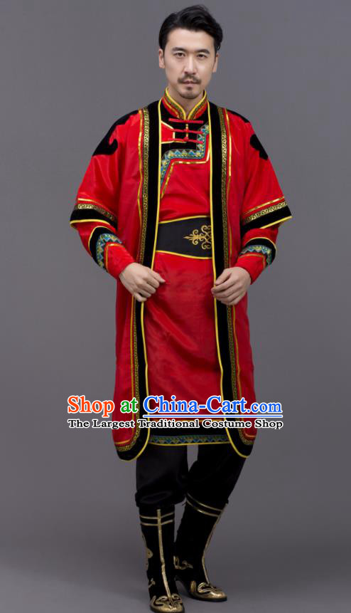 Chinese Ethnic Festival Clothing Uyghur Minority Folk Dance Costume Xinjiang Nationality Red Outfit