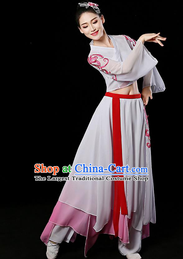 China Classical Dance Dress Stage Performance Clothing Fan Dance Garment Costume