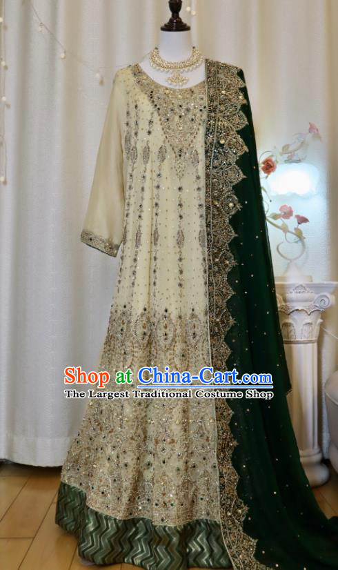 Top Indian Lengha Clothing Traditional Garment India Wedding Dress Asian Embroidered Outfit