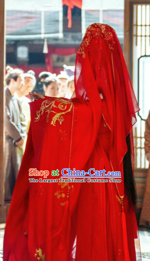 Chinese Romance Series Rebirth For You Jiang Baoning Replica Costumes Ancient Princess Red Clothing Traditional Wedding Dress Garments
