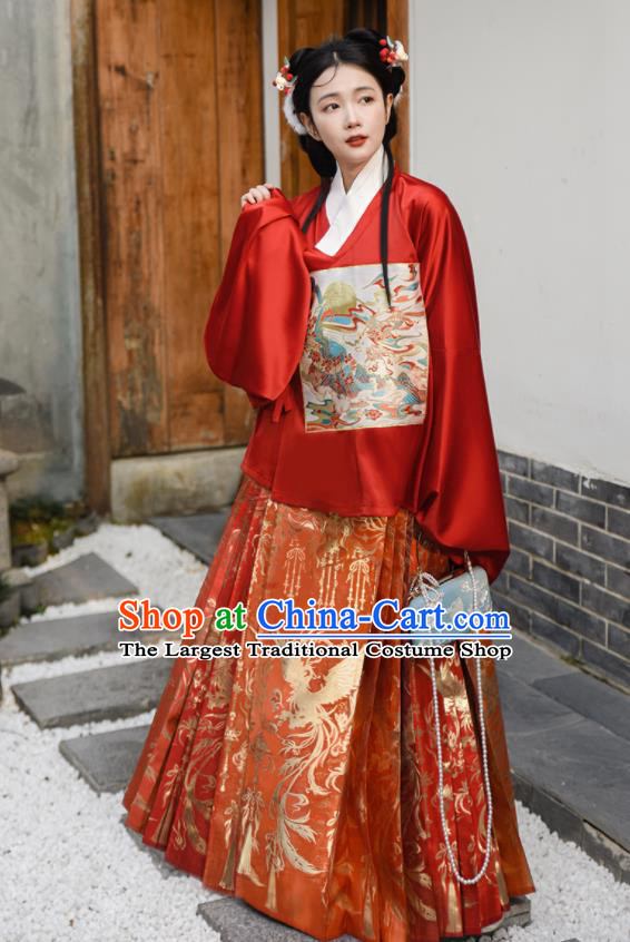 Chinese Ancient Princess Dress Ming Dynasty Beauty Costumes Traditional Hanfu Mamian Skirt Clothing