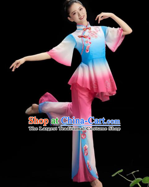 China Classical Dance Clothing Women Fan Dance Outfit Umbrella Dance Costume Stage Performance Garment