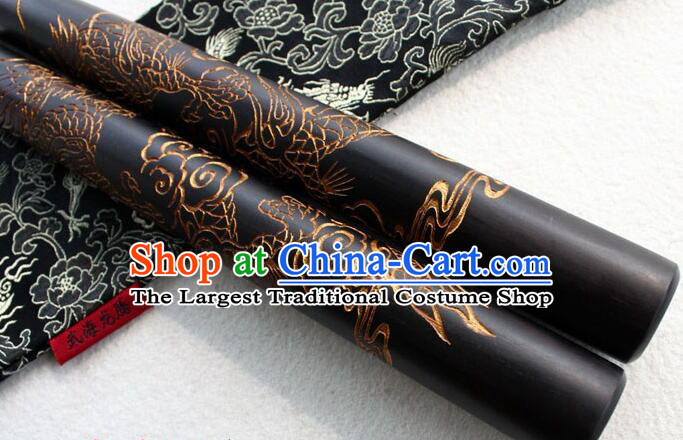 Top African Blackwood Nunchakus Chinese Martial Arts Nunchaku Handmade Kung Fu Carving Dragon Nunchaka