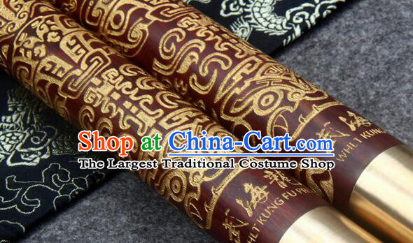 Chinese Martial Arts Wood Nunchaku Handmade Kung Fu Carving Nunchaka Top Rosewood Nunchakus