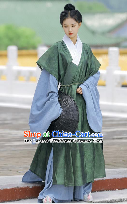 Chinese Ancient Scholar Robe Garments Ming Dynasty Historical Costumes Traditional Hanfu Priest Frock Clothing