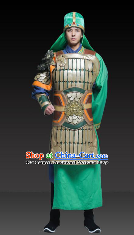 Chinese Guan Gong Armour Set Ancient General Historical Costumes Three Kingdoms Guan Yu Armor