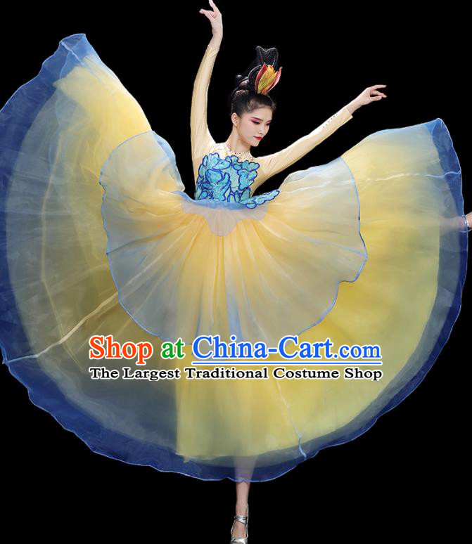 China Opening Dance Dress Flower Dance Costume Stage Performance Garments Modern Dance Clothing