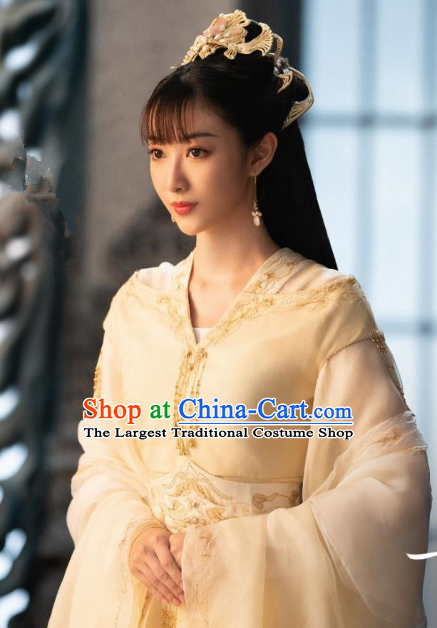 Chinese TV Ancient Love Poetry Jing Zhao Costumes Ancient Princess Clothing Xianxia Series Drama Fairy Dress Garments