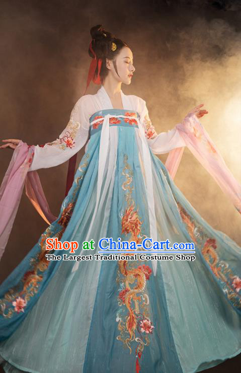 Chinese Traditional Ruqun Hanfu Dress Tang Dynasty Princess Historical Costumes Ancient Goddess Clothing