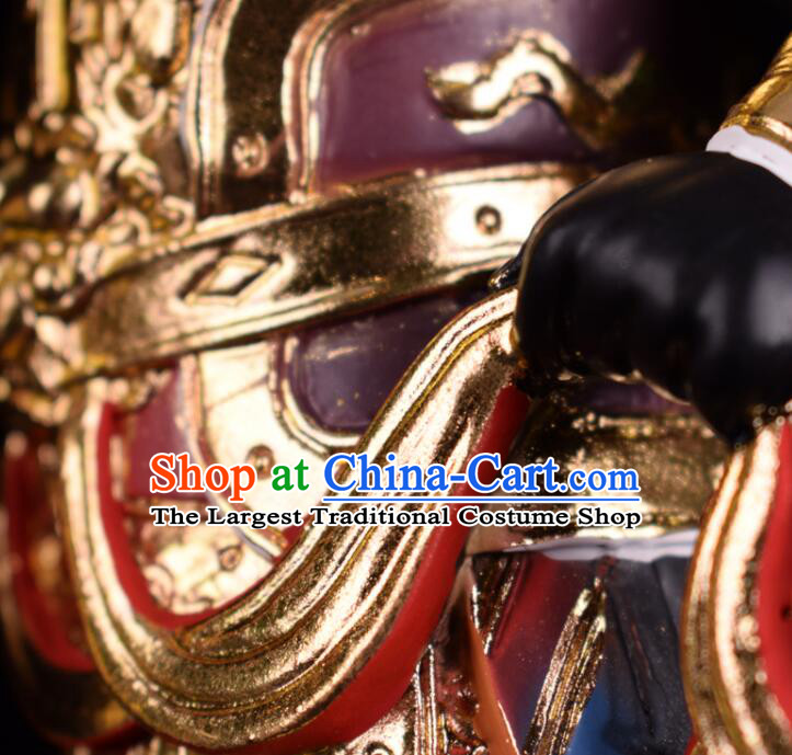 Handmade Zhou Cang and Guan Ping Statues  inches Resin Sculptures