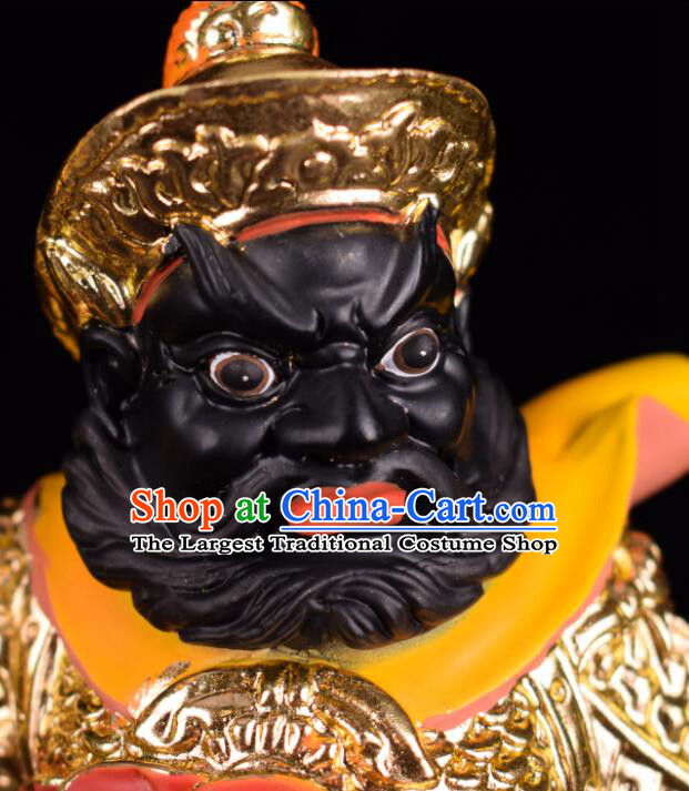 Handmade Zhou Cang and Guan Ping Statues  inches Resin Sculptures