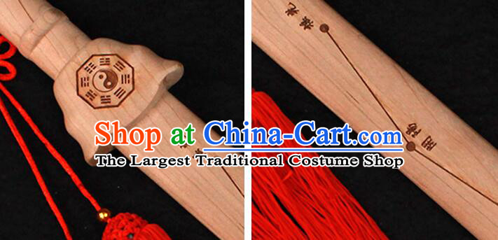 Handmade Peach Wood Sword Taoism  Dipper Star Sword