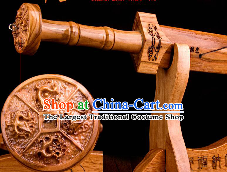 Traditional Taoism  Dipper Star Dagger Handmade Peach Wood Sword Feng Shui Furnishing Articles