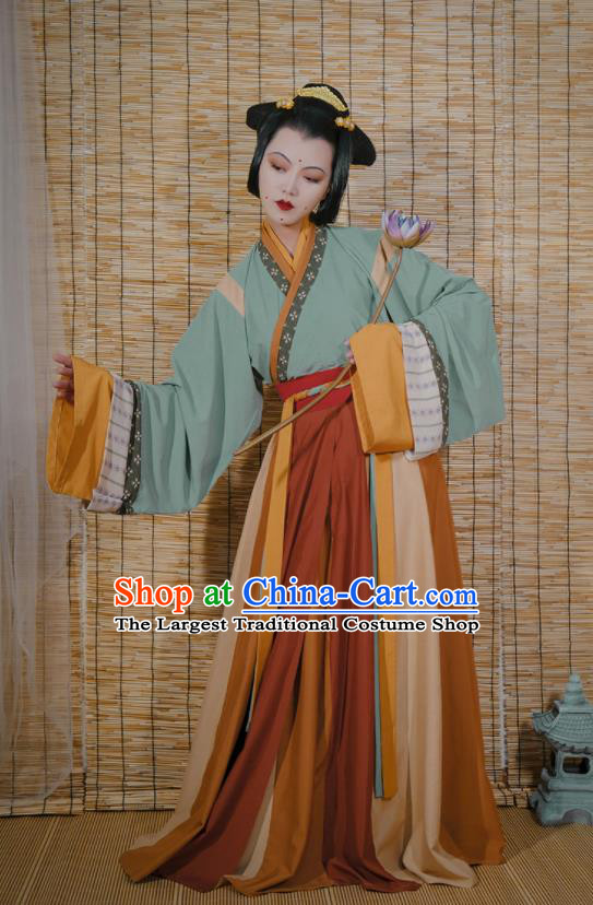 Chinese Traditional Historical Costumes Jin Dynasty Court Woman Clothing Ancient Imperial Consort Hanfu Dress
