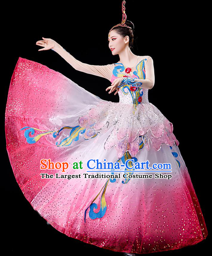 Chinese Classical Dance Costume Stage Performance Clothing Opening Dance Flower Dance Pink Dress