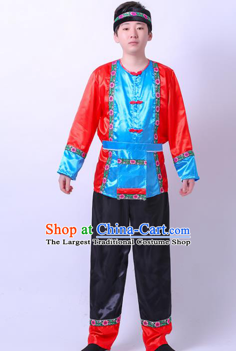 Chinese Tajik Nationality Dance Outfit Ethnic Boy Folk Dance Costume Xin Jiang Stage Performance Clothing