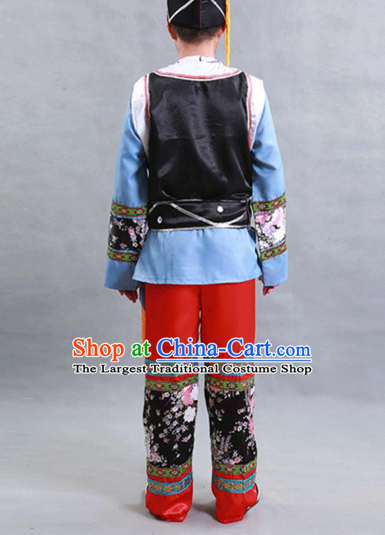 Chinese Hmong Ethnic Male Folk Dance Costume Festival Stage Performance Clothing Miao Nationality Dance Outfit