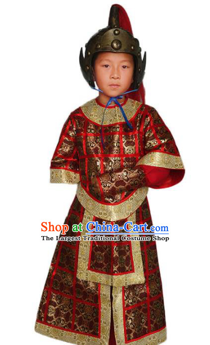 Chinese Ancient General Garment Costumes Traditional Warrior Armor Outfit Song Dynasty Dogface Clothing
