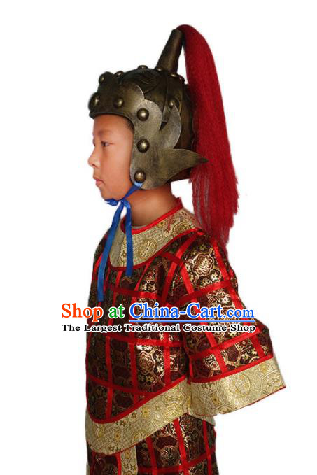 Chinese Ancient General Garment Costumes Traditional Warrior Armor Outfit Song Dynasty Dogface Clothing