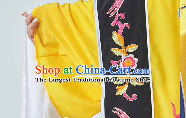 Chinese Traditional Embroidered Dragon Yellow Robe Taoism Ritual Priest Frock San Qing Garment Maoshan Taoist Master Costume