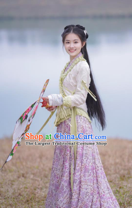 Chinese Mythical TV Series The Legend of Sword and Fairy Zhao Ling Er Costumes Ancient Apsara Dress Clothing