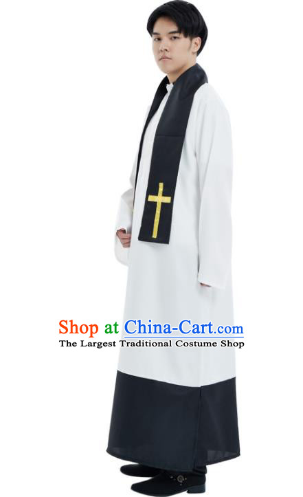 Top Fancy Ball Pastor White Clothing Halloween Cosplay Costumes
