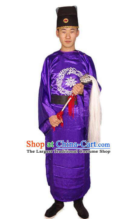 Chinese Ming Dynasty Chamberlain Vestment Traditional Official Clothing Ancient Eunuch Costumes