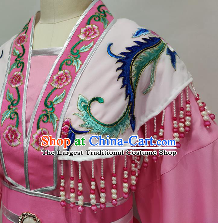 Chinese Shaoxing Opera Imperial Consort Clothing Peking Opera Hua Tan Garment Costume Ancient Empress Pink Dress