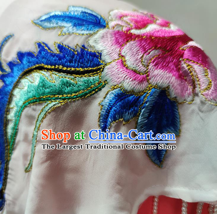 Chinese Shaoxing Opera Imperial Consort Clothing Peking Opera Hua Tan Garment Costume Ancient Empress Pink Dress