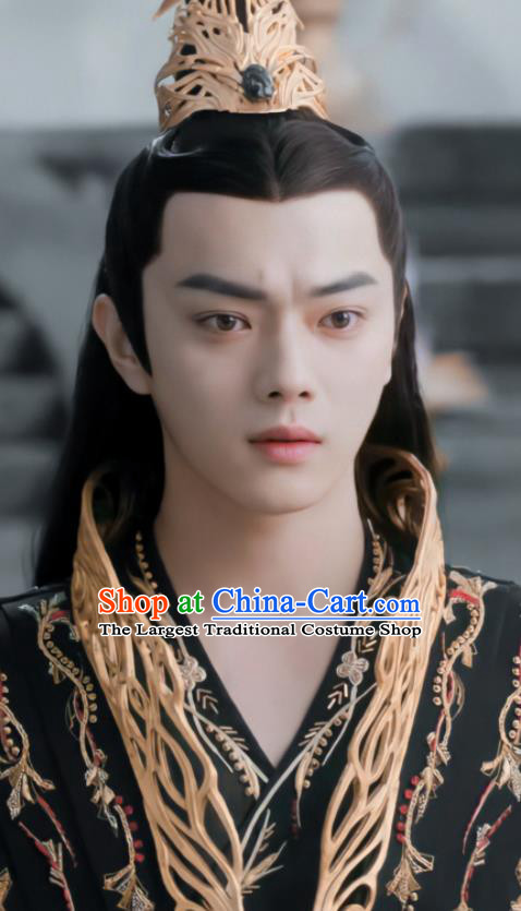 Chinese Ancient Immortal Garment Costume Swordsman King Clothing TV Series Ancient Love Poetry Bai Xuan Black Suit