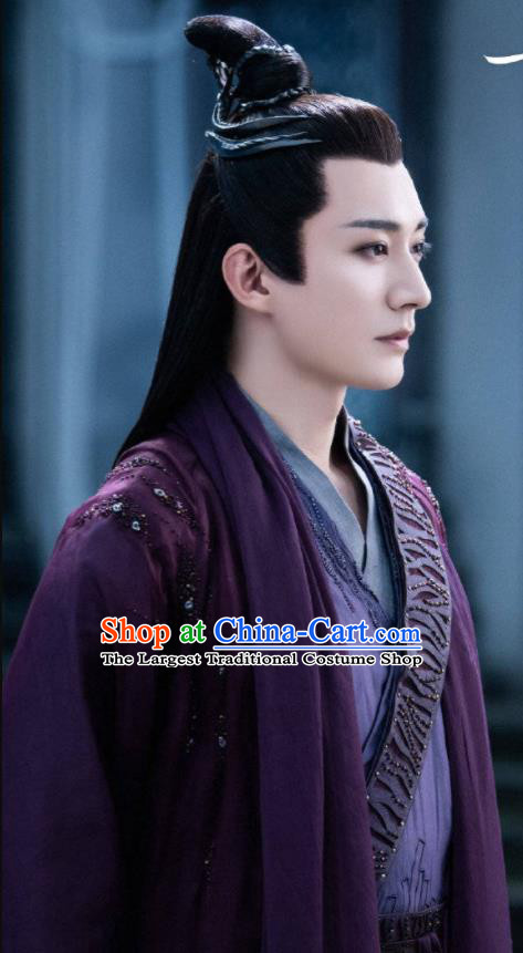 Chinese TV Series Ancient Love Poetry Tian Qi Purple Outfit Ancient Swordsman Garment Costume Heaven Immortal Clothing