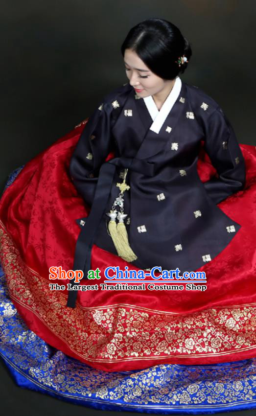 Top Korean Court Wedding Clothing Handmade Hanbok Bride and Groom Garment Costumes