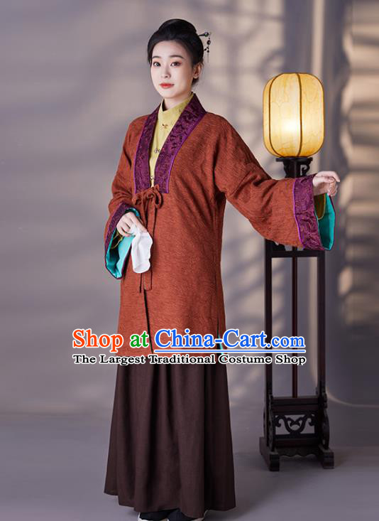 Chinese Ancient Noble Woman Garment Costumes Ming Dynasty Dowager Countess Clothing