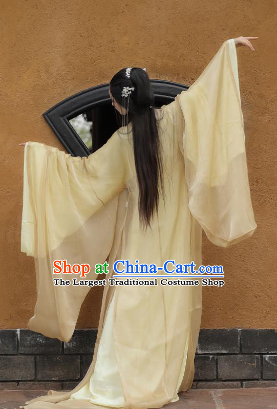 Chinese Traditional Swordswoman Hanfu Dress Ancient Fairy Clothing Jin Dynasty Princess Garment Costumes