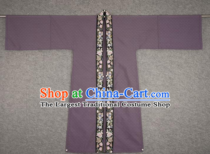 Chinese Ancient Noble Beauty Clothing Song Dynasty Young Woman Garment Costumes Traditional Purple Hanfu Dresses