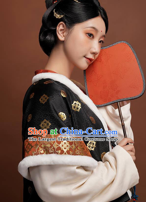 Chinese Ancient Palace Lady Clothing Winter Traditional Hanfu Dresses Tang Dynasty Young Beauty Garment Costumes