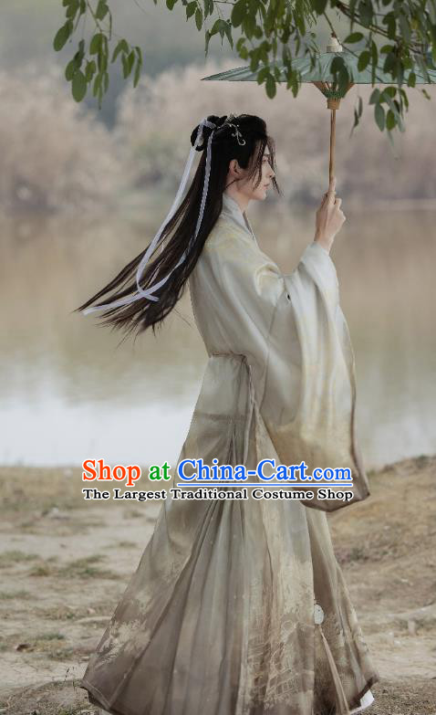 China Traditional Hanfu Robes Ancient Swordsman Costume Ming Dynasty Young Male Clothing