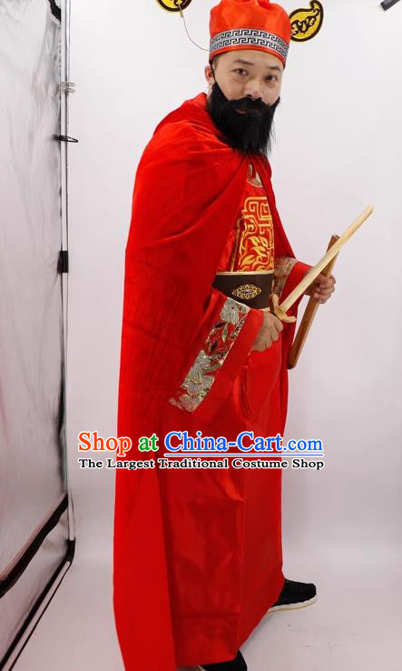 Cosplay King of Hell Red Outfit Drama Journey to the West Zhong Kui Clothing Top Halloween Fancy Ball Costume