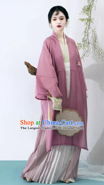 China Ancient Young Woman Costumes Traditional Female Hanfu Fashion Song Dynasty Replica Dress