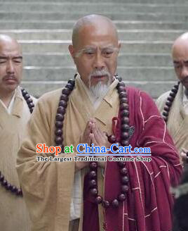 China Wuxia TV Series Heaven Sword and Dragon Saber Buddhist Abbot Kong Wen Outfit
