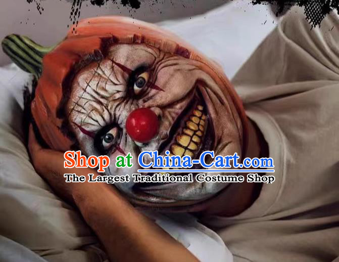 Top Fancy Ball Clown Headwear Cosplay Demon Prop Halloween Horror Pumpkin Mask