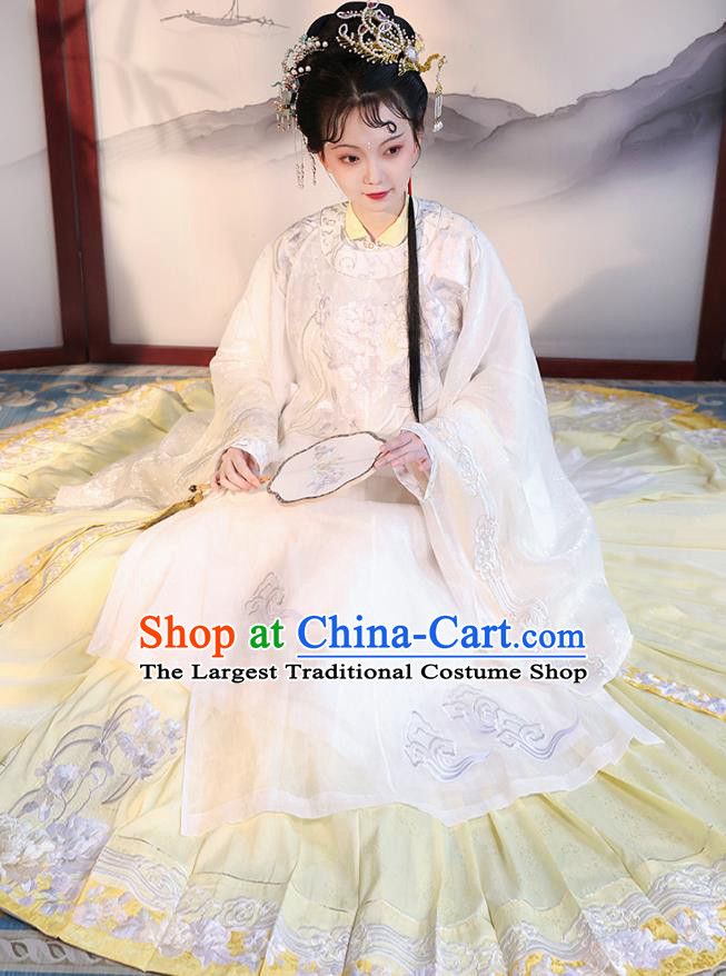 China Ancient Ming Dynasty Young Beauty Costumes Traditional Hanfu A Dream in Red Mansions Xue Bao Chai Dress