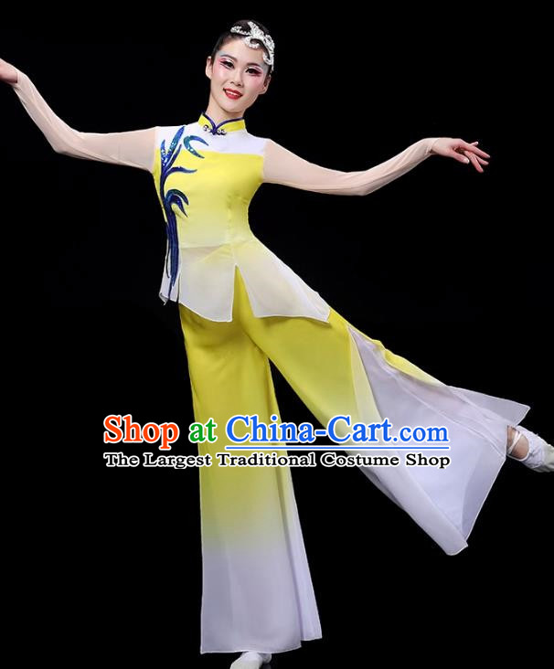 Classical Dance Costumes Yellow River Water Passes In Front Of My House Dance Costumes Fan Dance Costumes Square Dance Competition Yangko Costumes