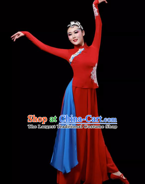 Women's Square Dance Costume One-Piece Performance Clothing Tibetan Dance  Skirt